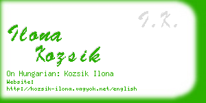 ilona kozsik business card